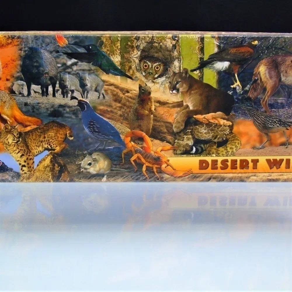 Desert Wildlife Jigsaw Panoramic Puzzle Vintage
